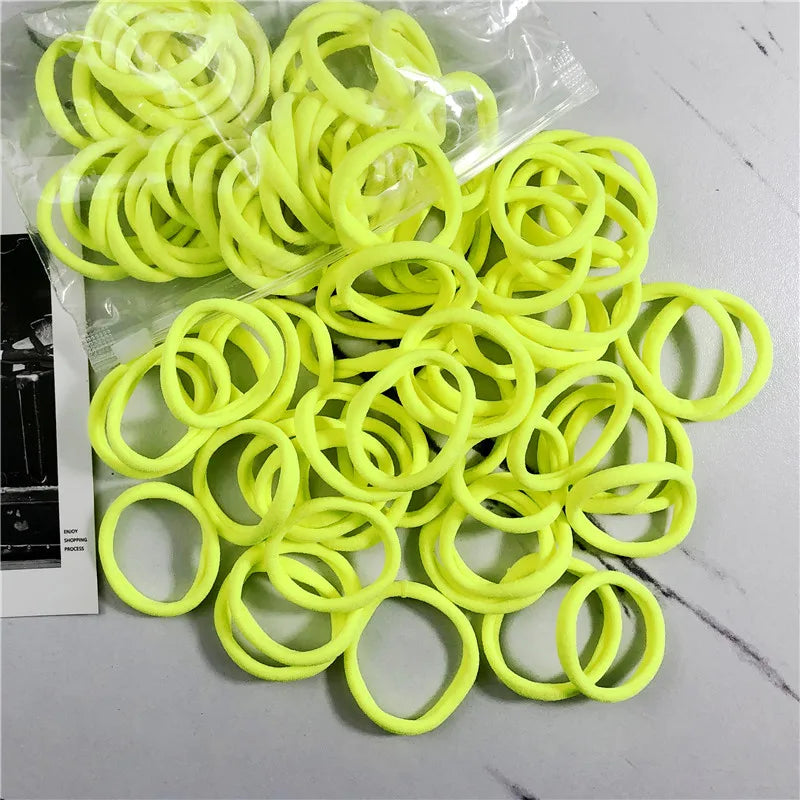 20/50PCS Hair Ties Set – Simple Elastic Rubber Bands for Women Girls Ponytails (4cm)