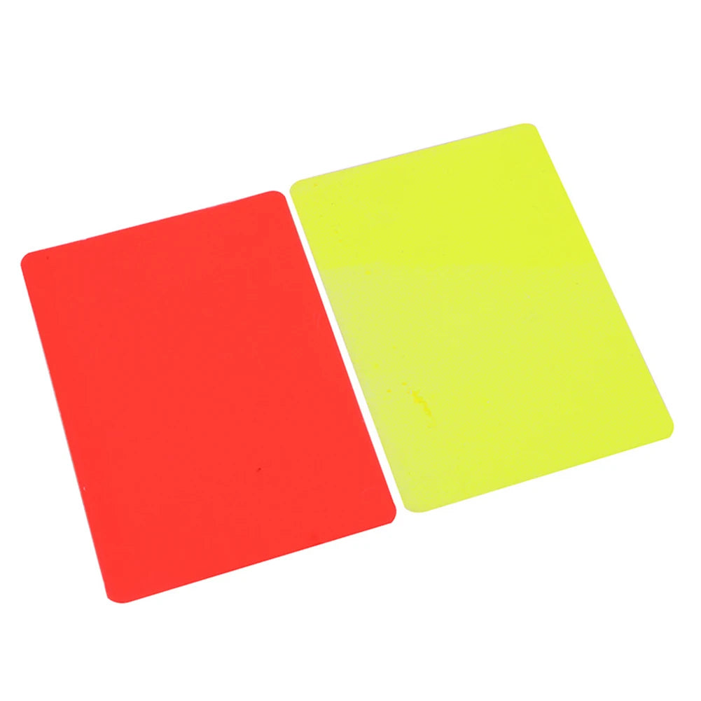 🟥🟨 2/10pcs PVC Referee Red Yellow Cards – Soccer Match Warning Tools