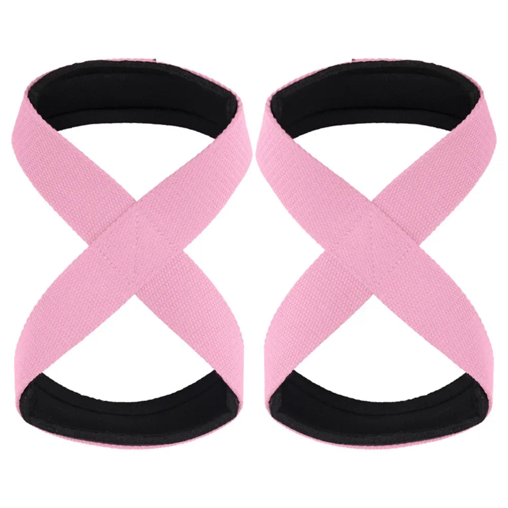 Figure 8 Lifting Straps – Padded Deadlift Wrist Wraps for Gym & Powerlifting