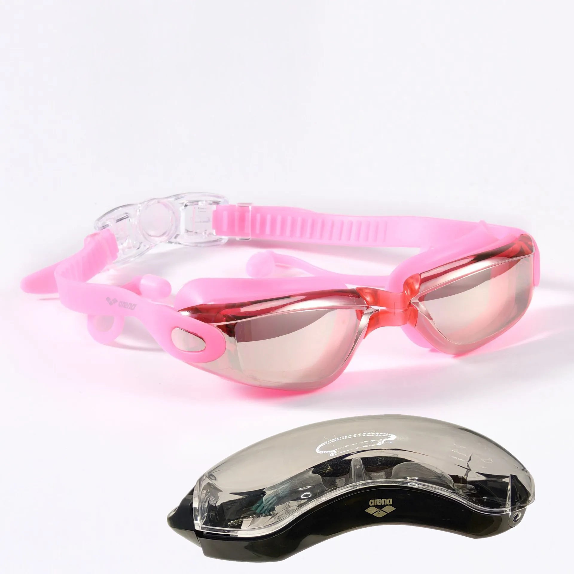 🥇 ARENA Pro Swim Goggles with Earplugs