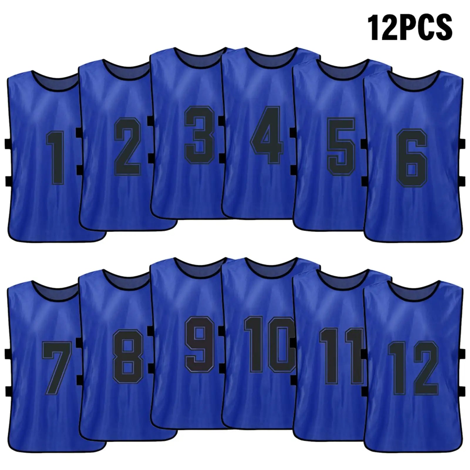 6/12PCS Kids Soccer Pinnies – Quick Dry Youth Sports Jerseys