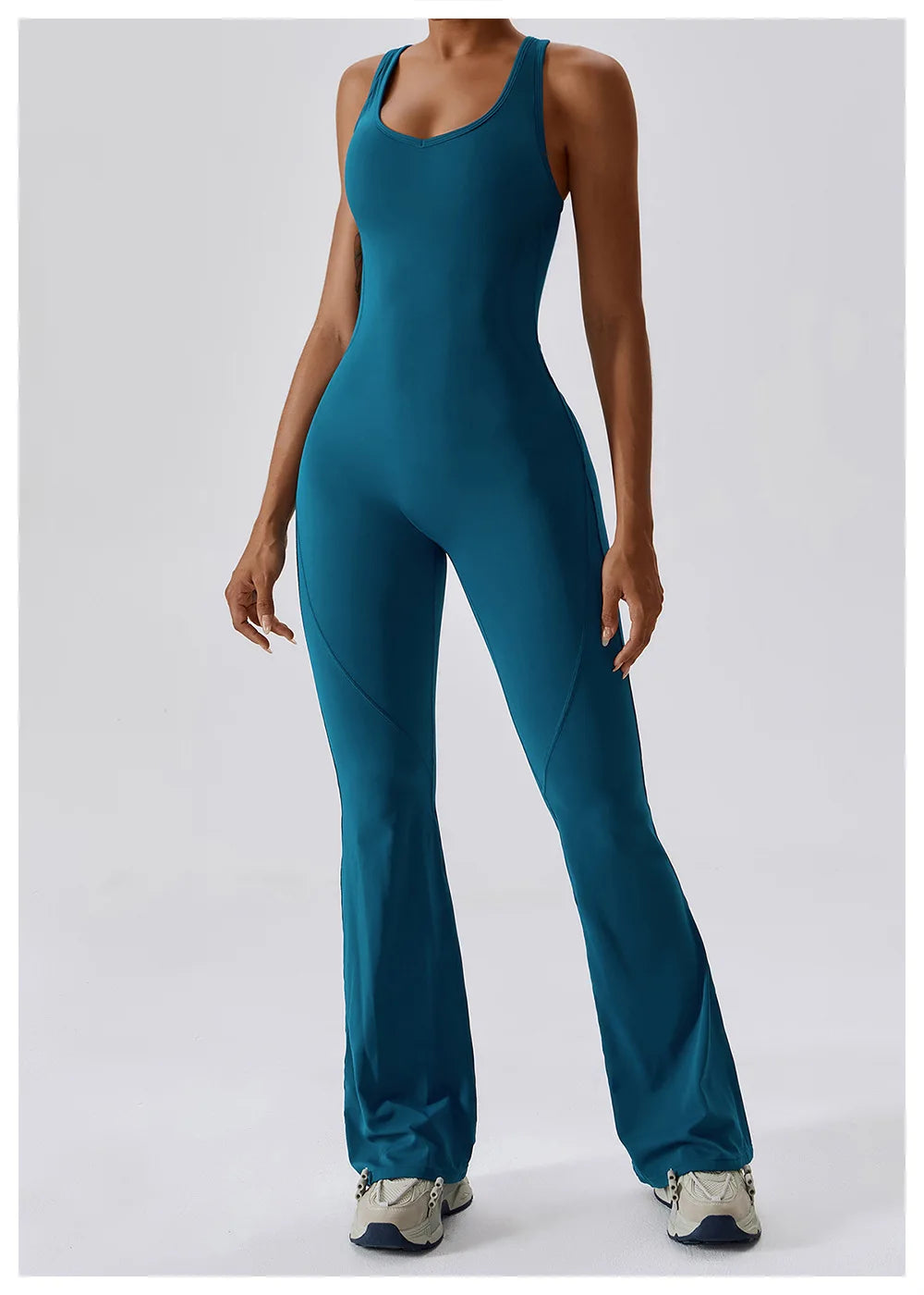 🧘 One-Piece Yoga Jumpsuit – Women’s Butt-Lifting Fitness Bodysuit