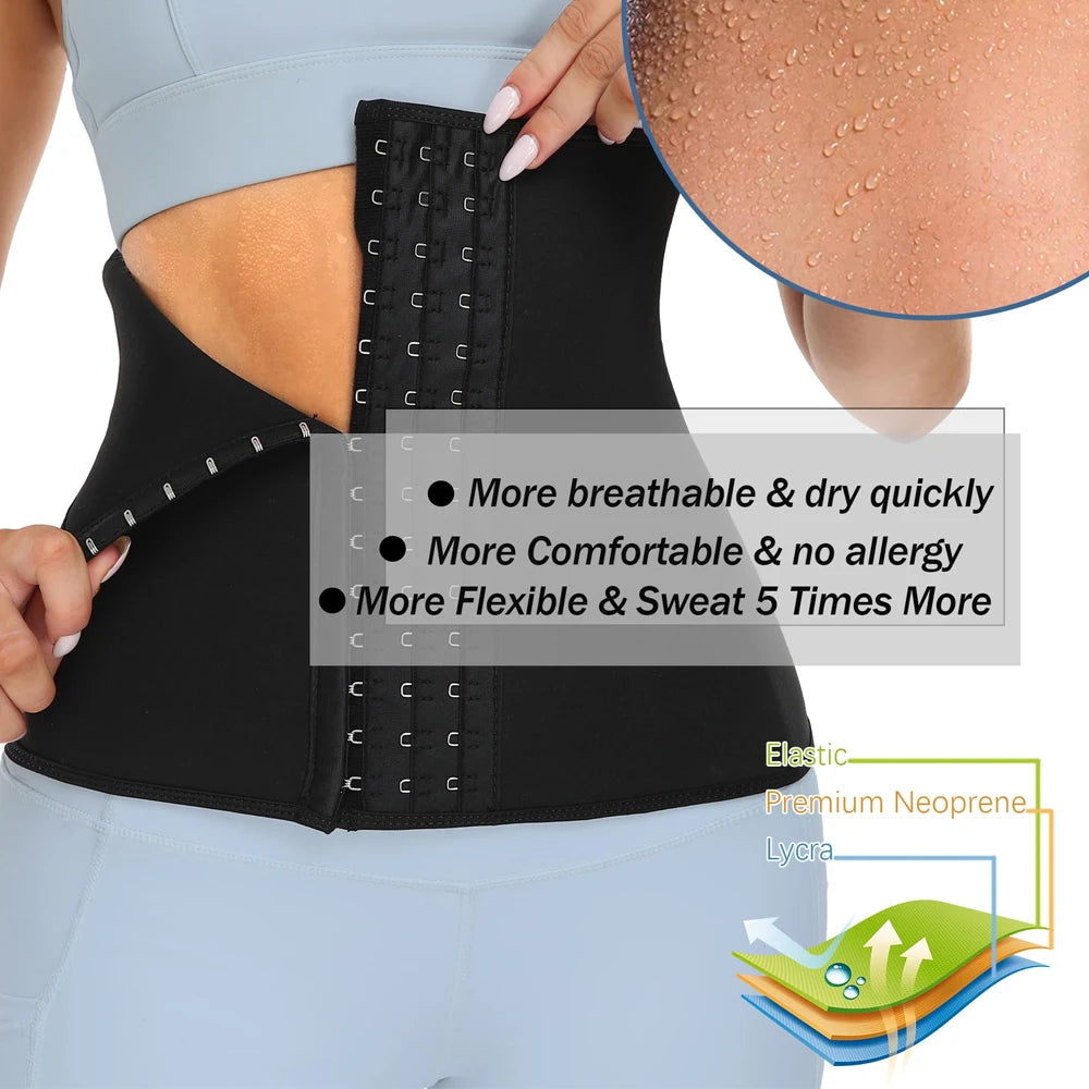 🏋️‍♀️ Waist Trainer Sauna Belt – Tummy Control Workout Girdle for Men & Women