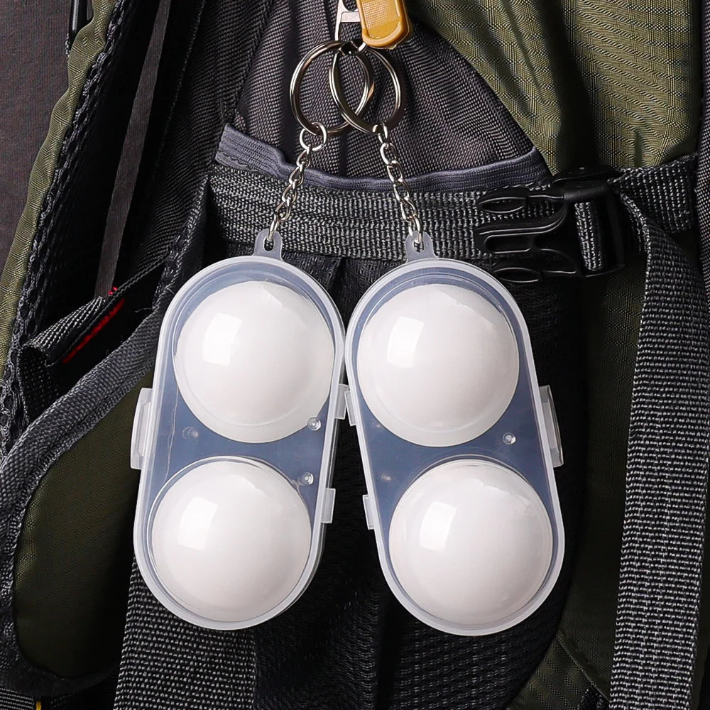 1–5pcs Ping Pong Ball Box – Hard Plastic Storage Case with Keychain