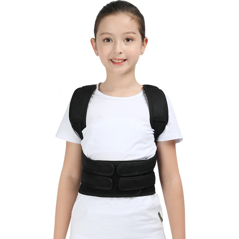 Posture Corrector Belt – Adjustable Shoulder & Waist Support for Adults & Kids