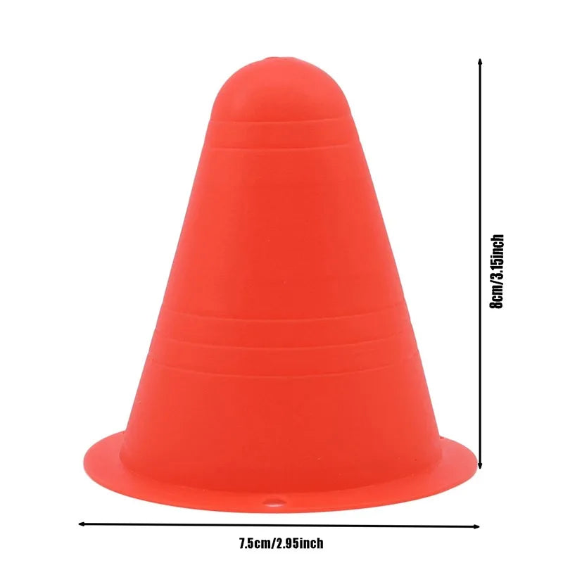 🚧 10PCS Skate Marker Cones – Soft Obstacle Cones for Rollerskates Football & Soccer