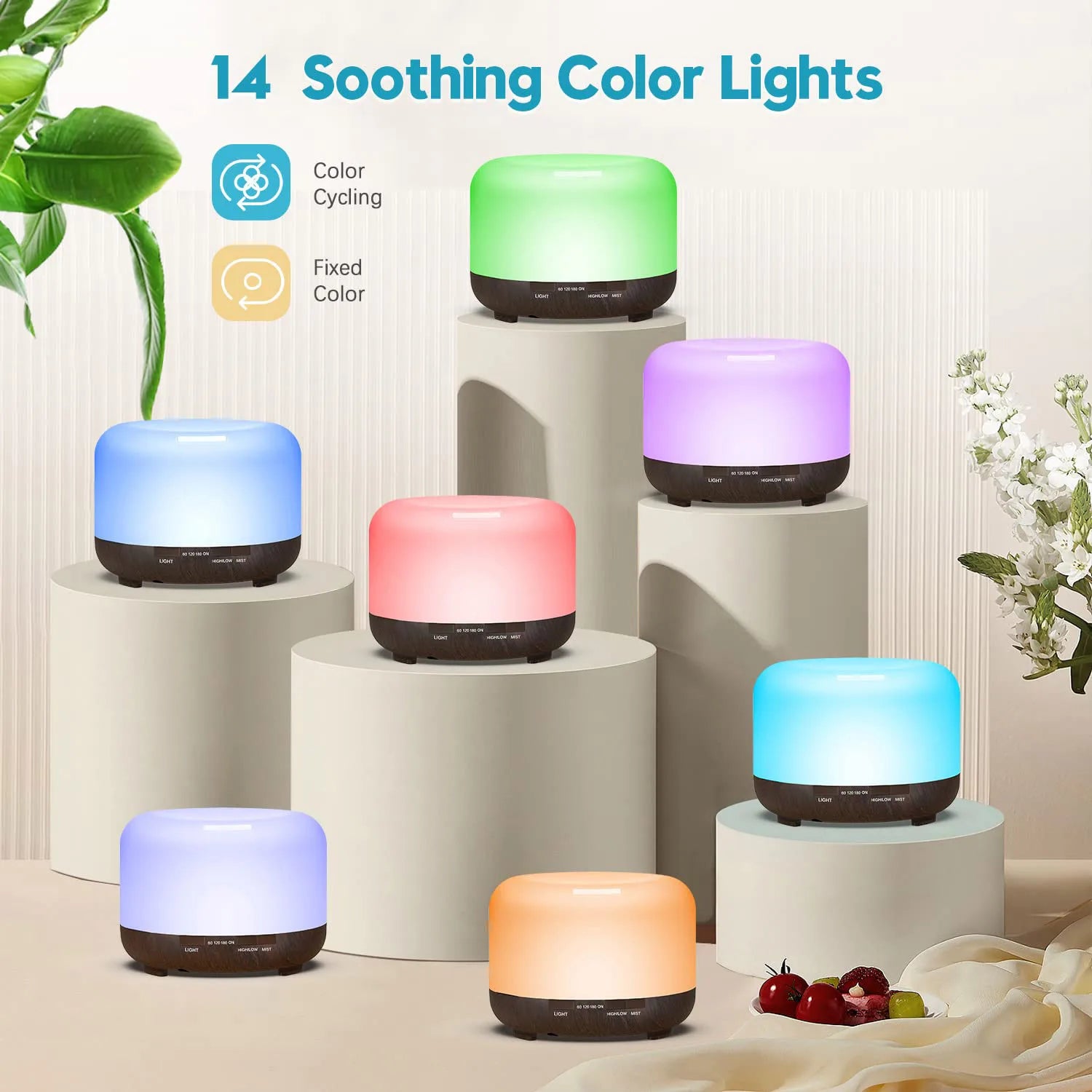 500ml Essential Oil Diffuser – Remote Control Aromatherapy Ultrasonic Humidifier for Home & Office