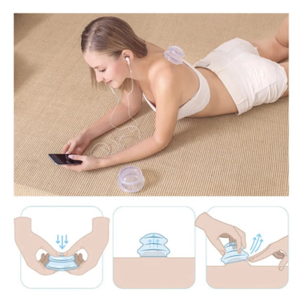 Silicone Vacuum Cupping Set – Anti-Cellulite Massage Gua Sha Cups for Body