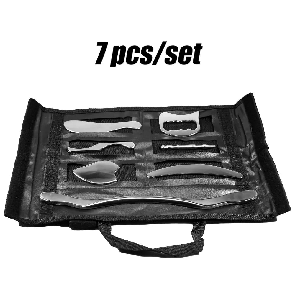 1/4/7pcs Gua Sha Massage Tools – Stainless Steel IASTM Muscle Scraper Set