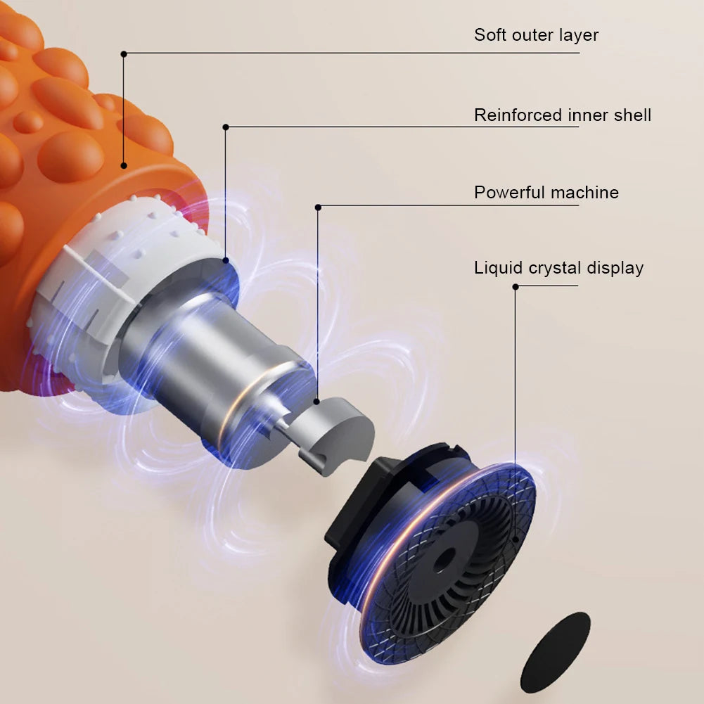 🔹 Electric Vibrating Foam Roller – 5-Speed Rechargeable Muscle Massager