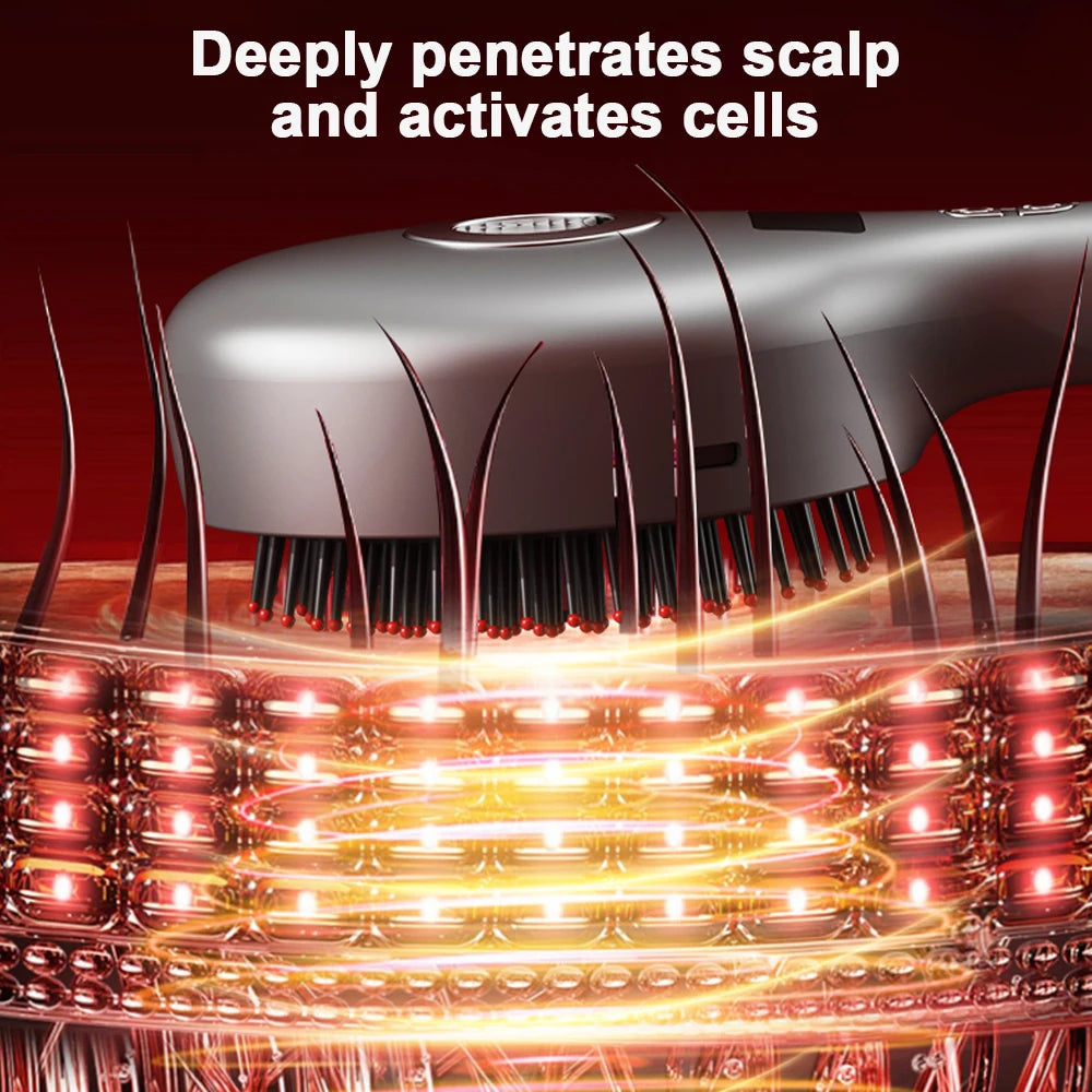 Electric Scalp Massager Comb – 4-Mode Hair Oil Applicator for Growth & Relaxation