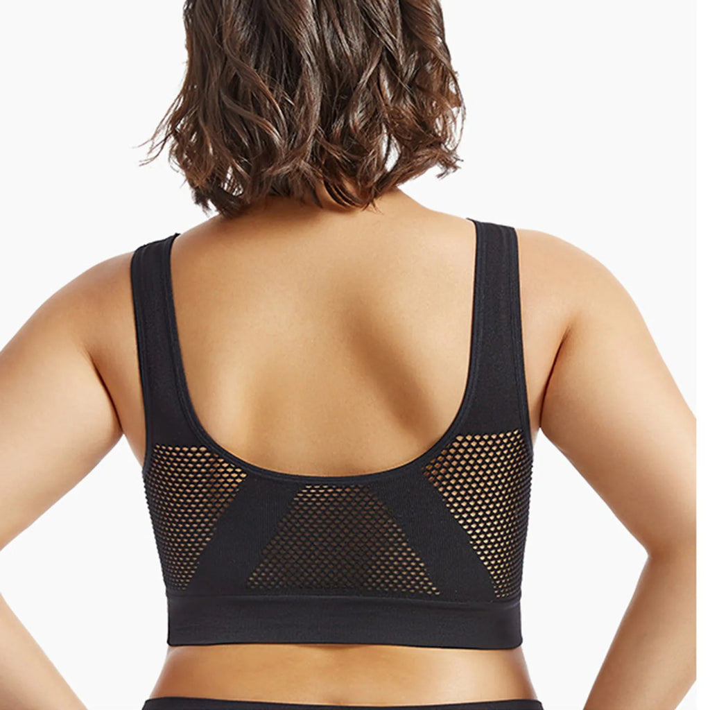 Women’s Zipper Front Sports Bra – Padded Workout Fitness Crop Top for Yoga & Gym