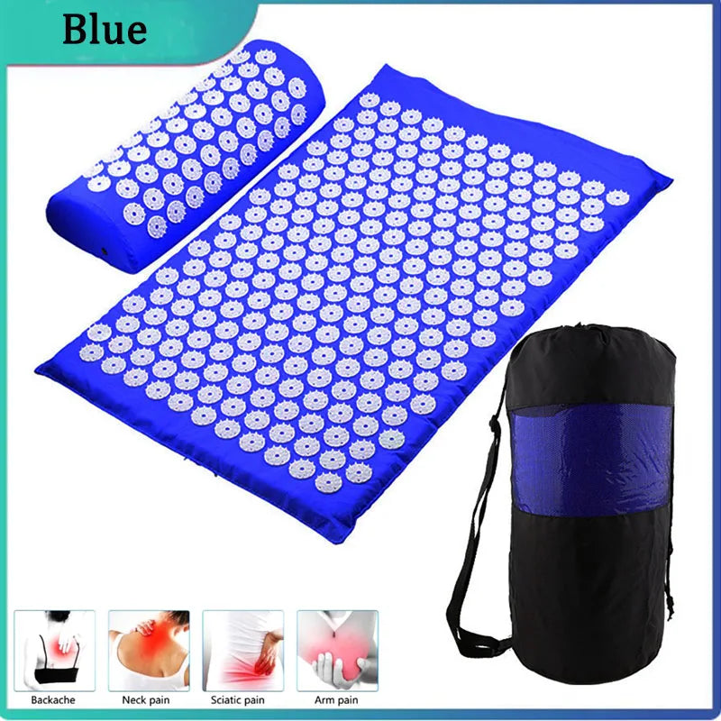 65x40cm Acupressure Mat & Pillow Set – Massage Cushion for Back, Neck & Stress Relief