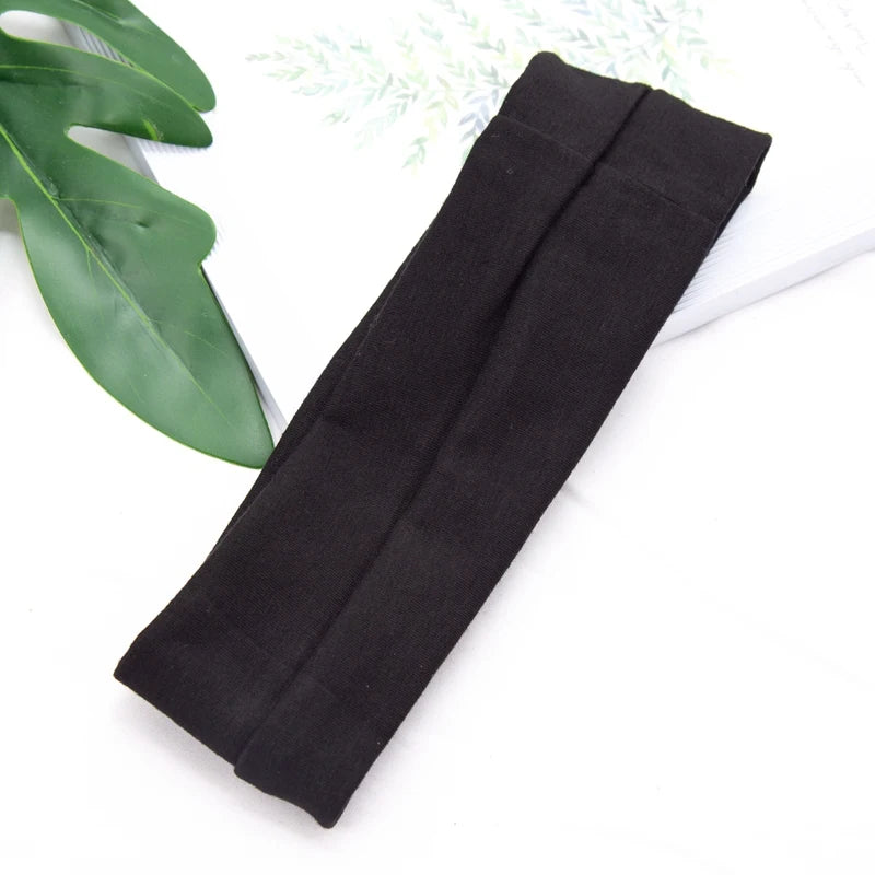 Elastic Cotton Yoga Headbands – Solid Colour Stretch Hair Bands for Sports & Fitness