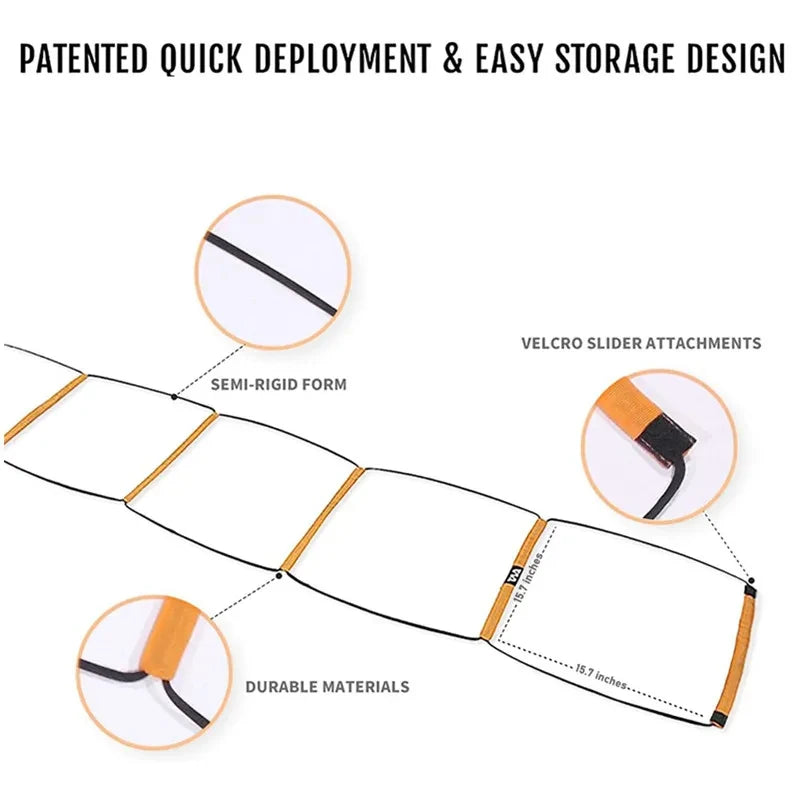 Dual-Use Agility Ladder – Football Soccer Speed & Jump Training Ladder for Sports