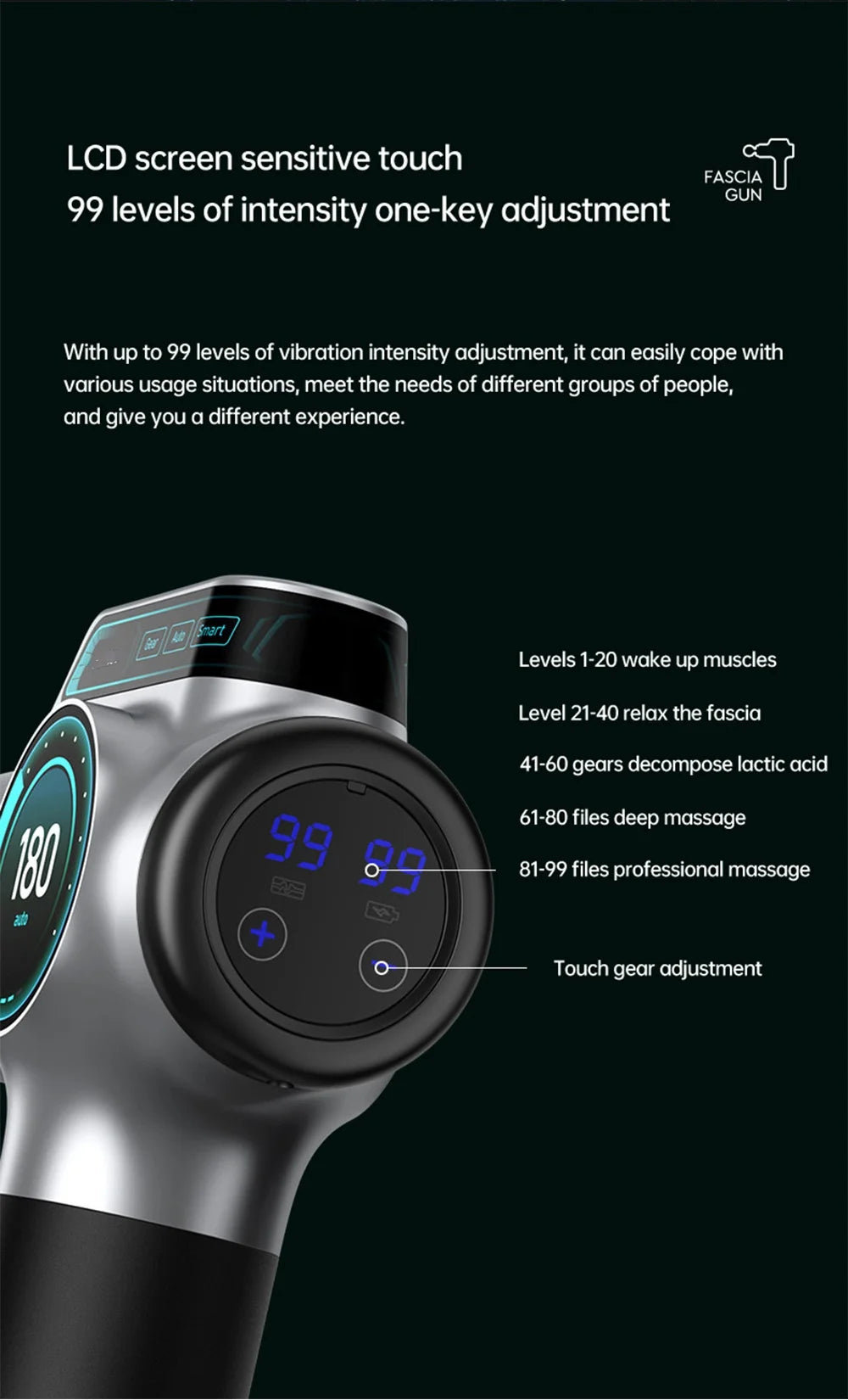 99-Speed Muscle Massage Gun – Professional Deep Tissue Massager for Neck & Back Pain
