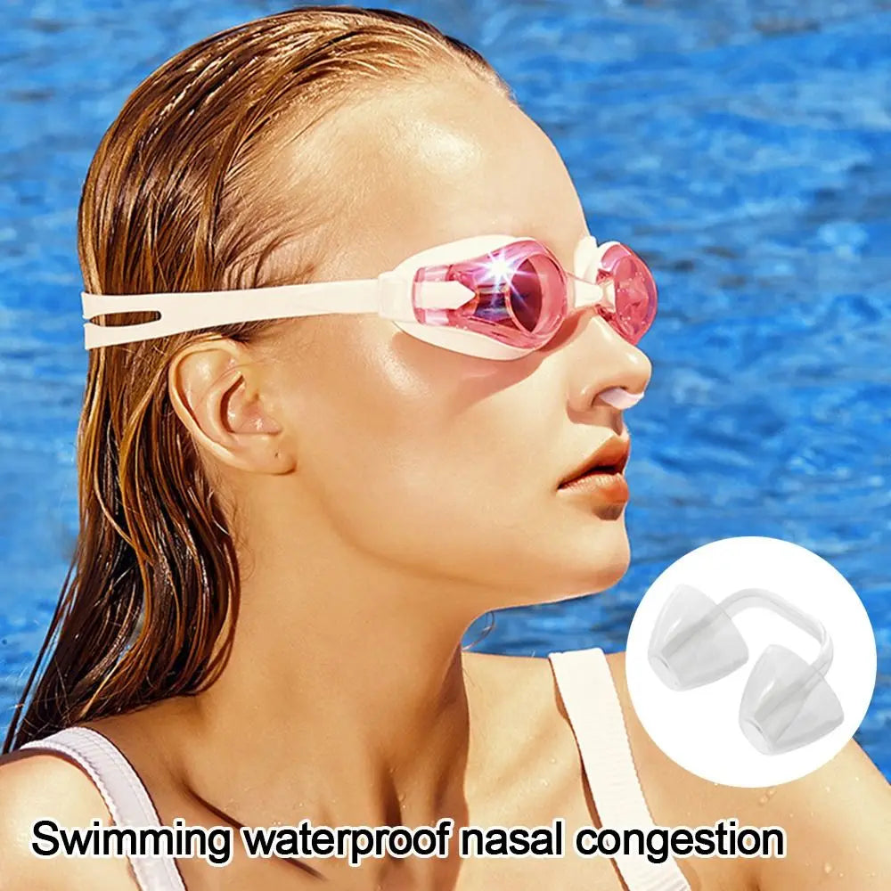 👃 Soft Silicone Nose Clip – Reusable Waterproof Nose Plug