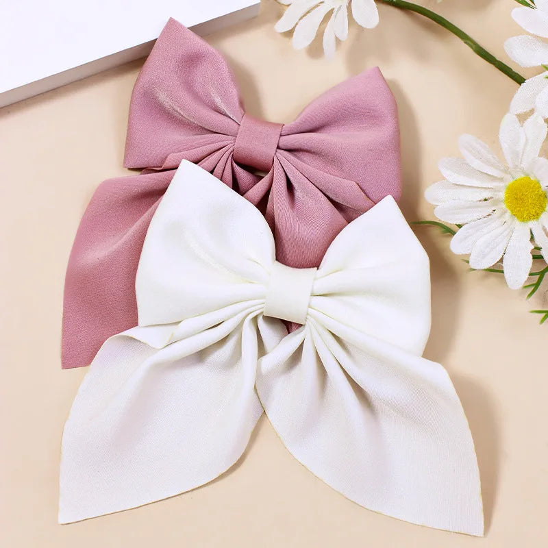 Satin Bow Hair Clips – Cute Butterfly Style Hairpins for Girls & Women, Elegant Hair Accessories
