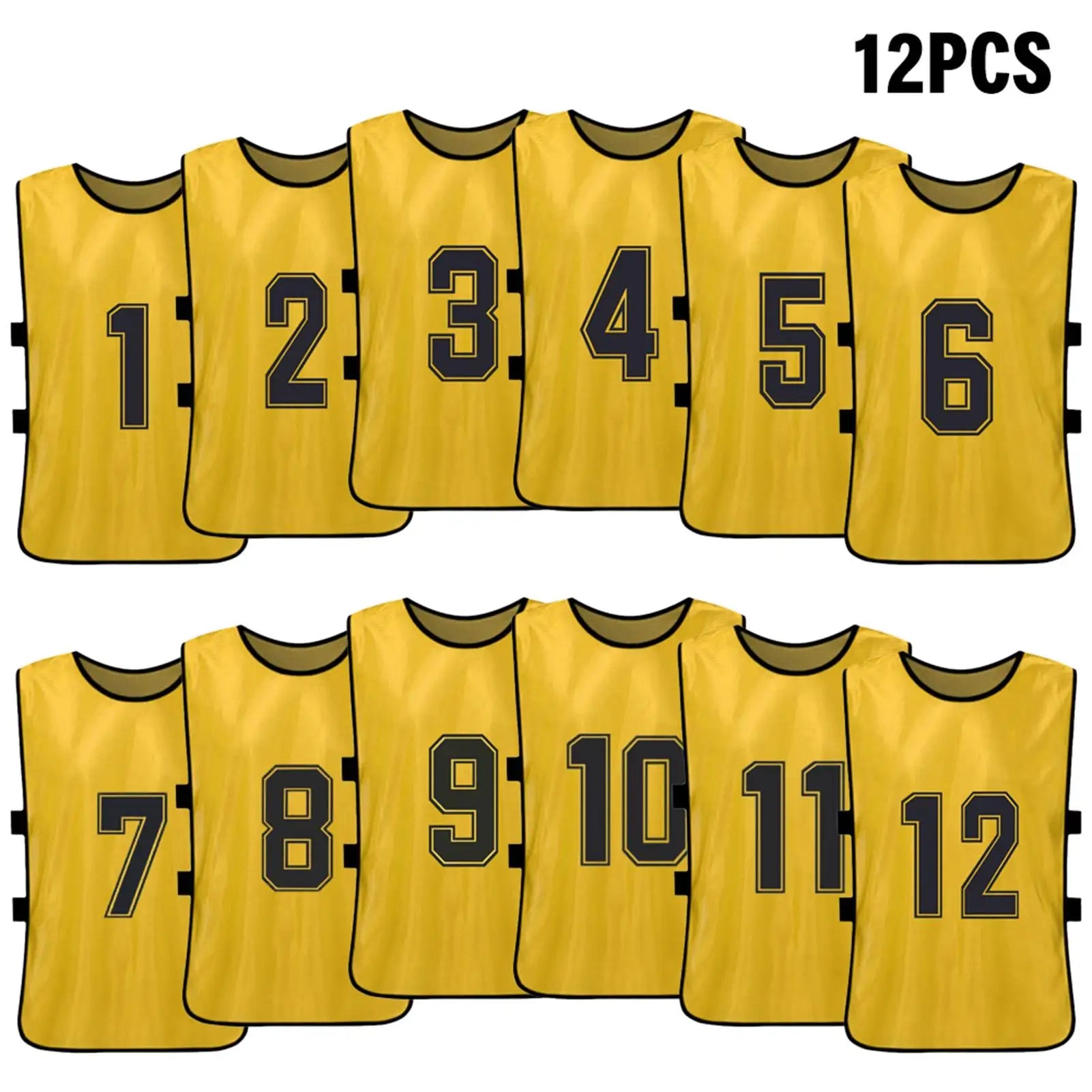6/12PCS Kids Soccer Pinnies – Quick Dry Youth Sports Jerseys