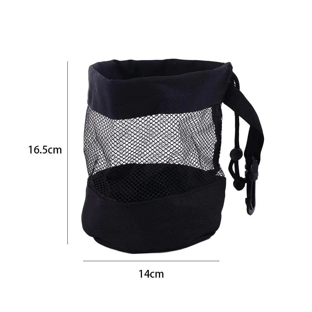 Tennis/Golf Ball Holder Pouch – Nylon Ball Carry Bag with Clip
