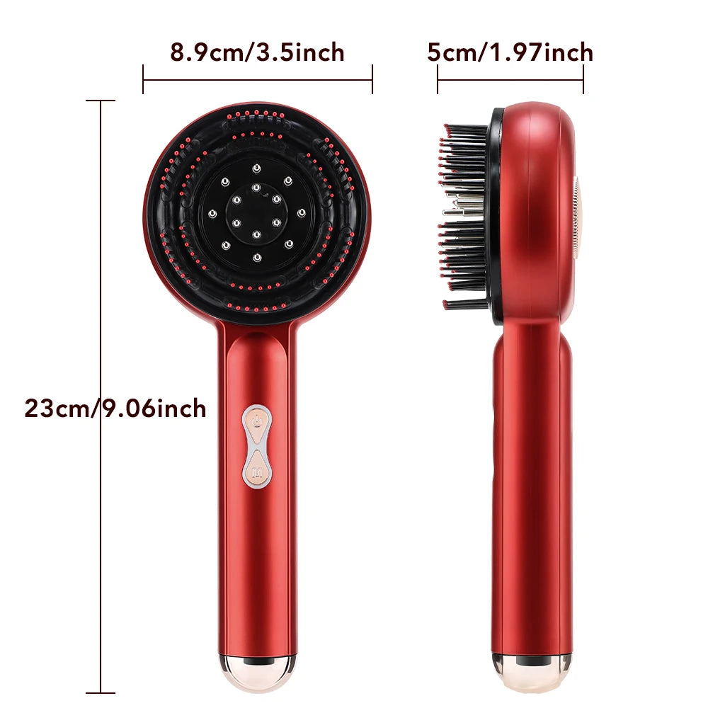 LED Scalp Massage Brush – EMS Hair Growth Comb with Oil Applicator & Light