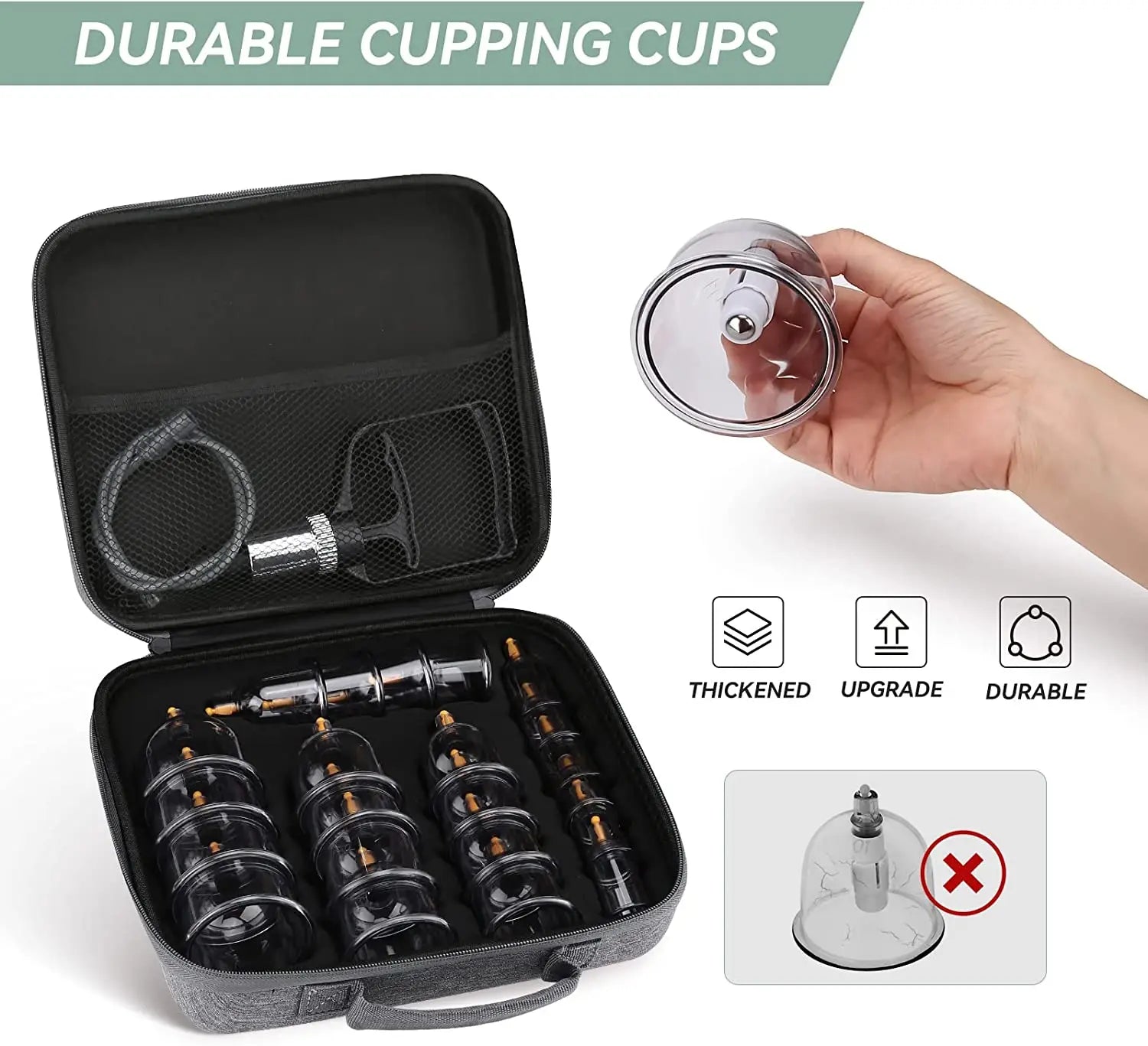Vacuum Cupping Therapy Set – Chinese Suction Massage Jars for Slimming