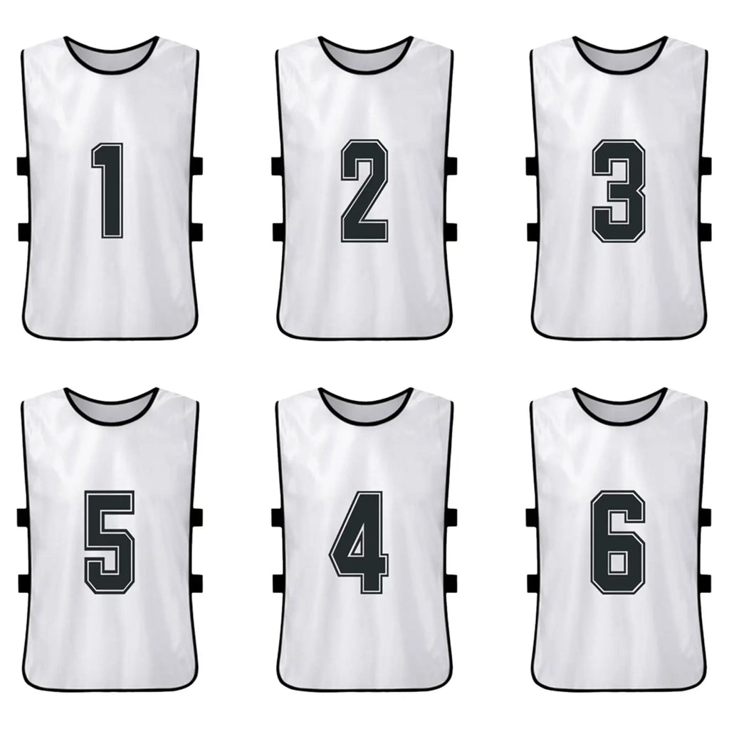 6/12PCS Kids Soccer Pinnies – Quick Dry Youth Sports Jerseys