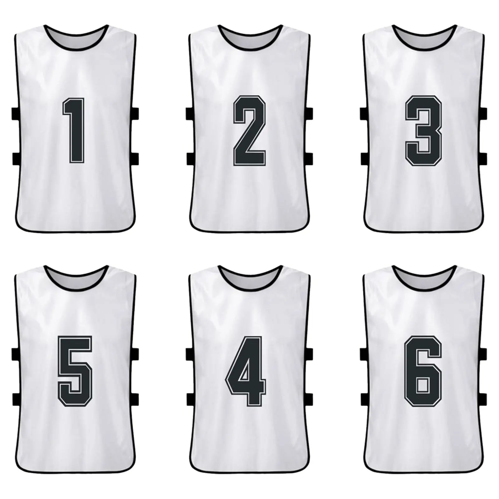 6/12PCS Kids Soccer Pinnies – Quick Dry Youth Sports Jerseys