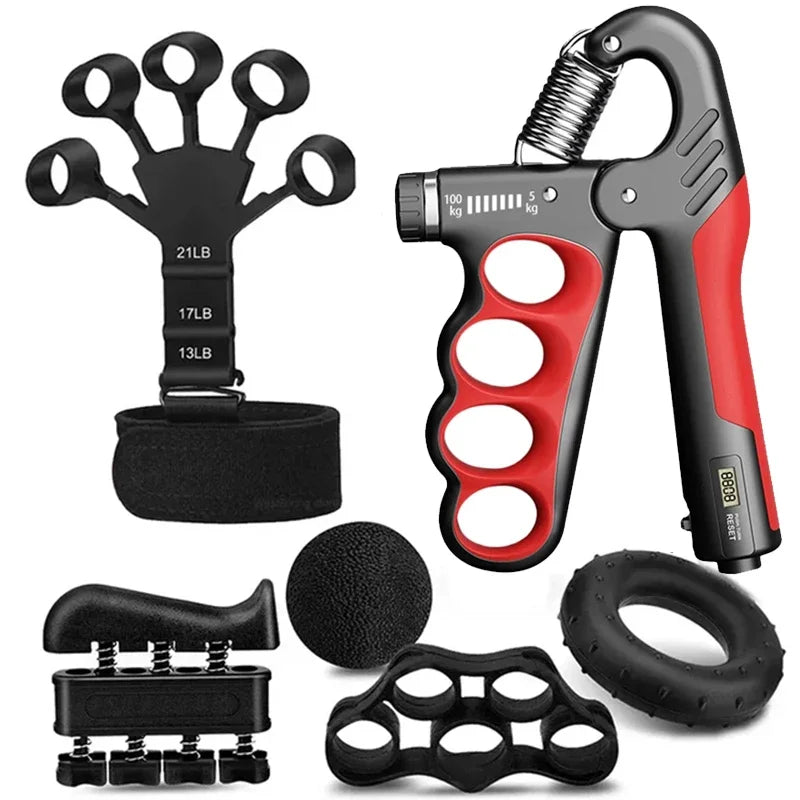 Adjustable Hand Grip Strengthener w/ Counter – Single, 6pcs or 7pcs Set