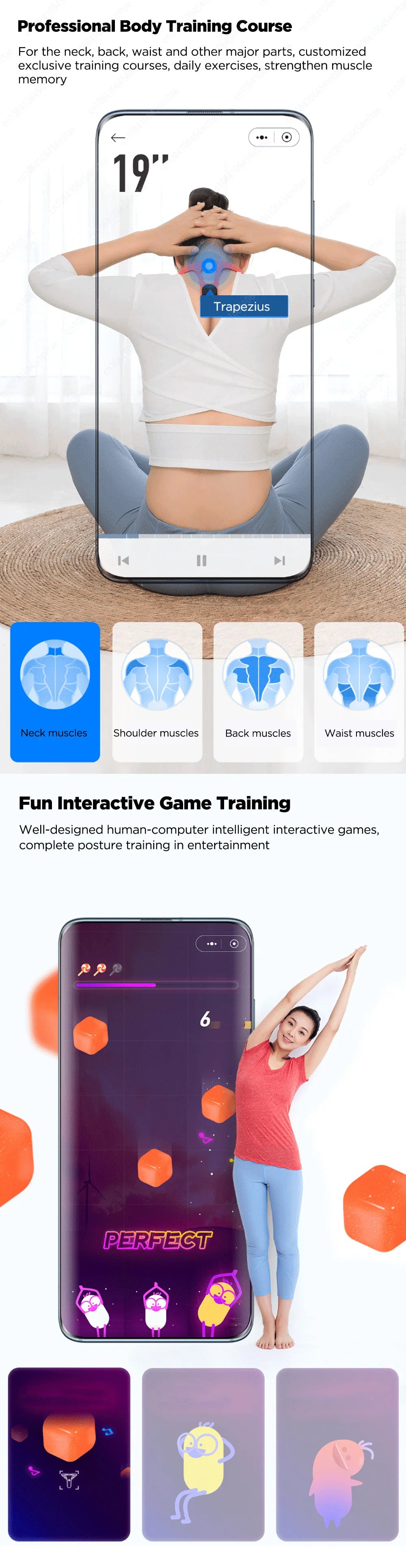 Hipee Smart Posture Trainer – AI-Driven Back Corrector with Real-Time Feedback & Alerts