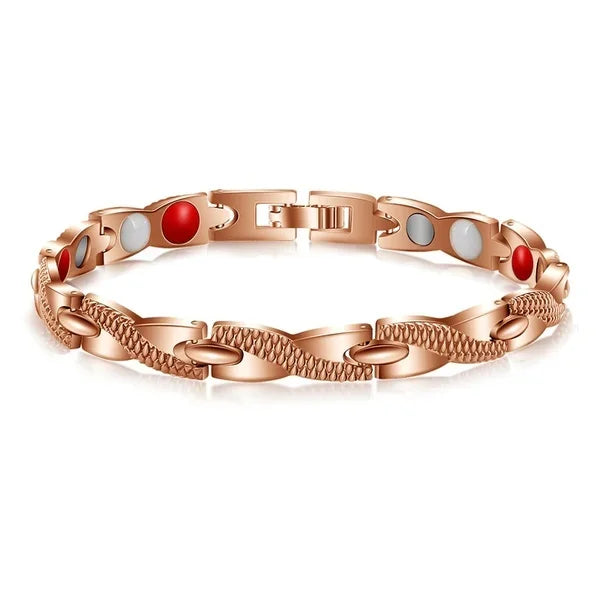 Men’s Pure Copper Magnetic Bracelet – Germanium Therapy Link Chain Arthritis Relief