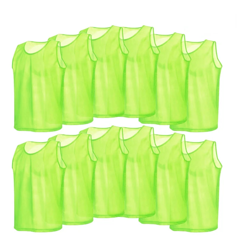 6/12PCS Soccer Training Pinnies – Breathable Team Sports Vests