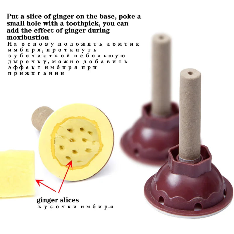 50Pcs Mini Moxa Stickers – Heating Acupuncture Moxibustion Therapy for Pain Relief