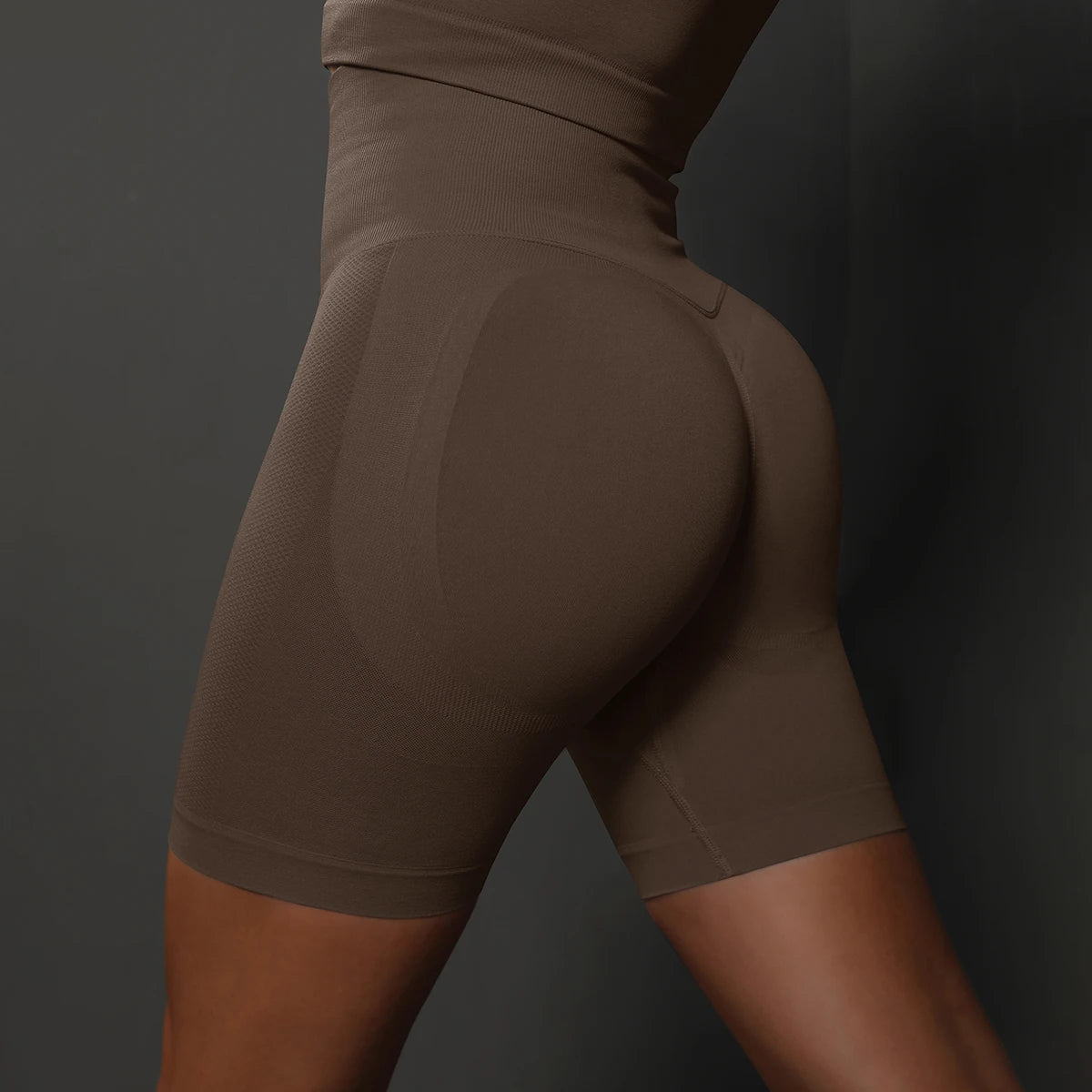 🩳 Seamless Yoga Shorts for Women – High Waist Push-Up Fit