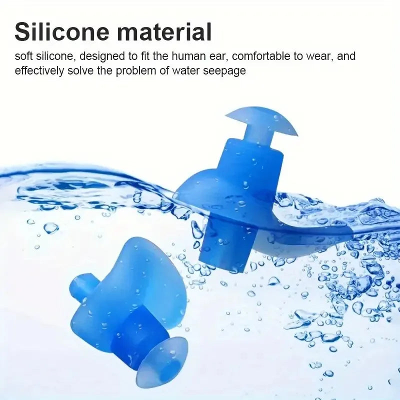 5 Pairs Silicone Earplugs – Waterproof Reusable Ear Plugs for Swimming & Sleep
