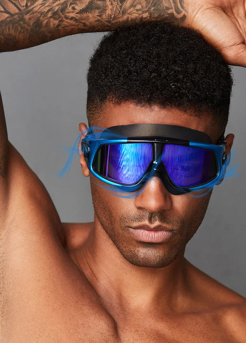 🥽 HD Anti-Fog Swimming Goggles – Large Frame