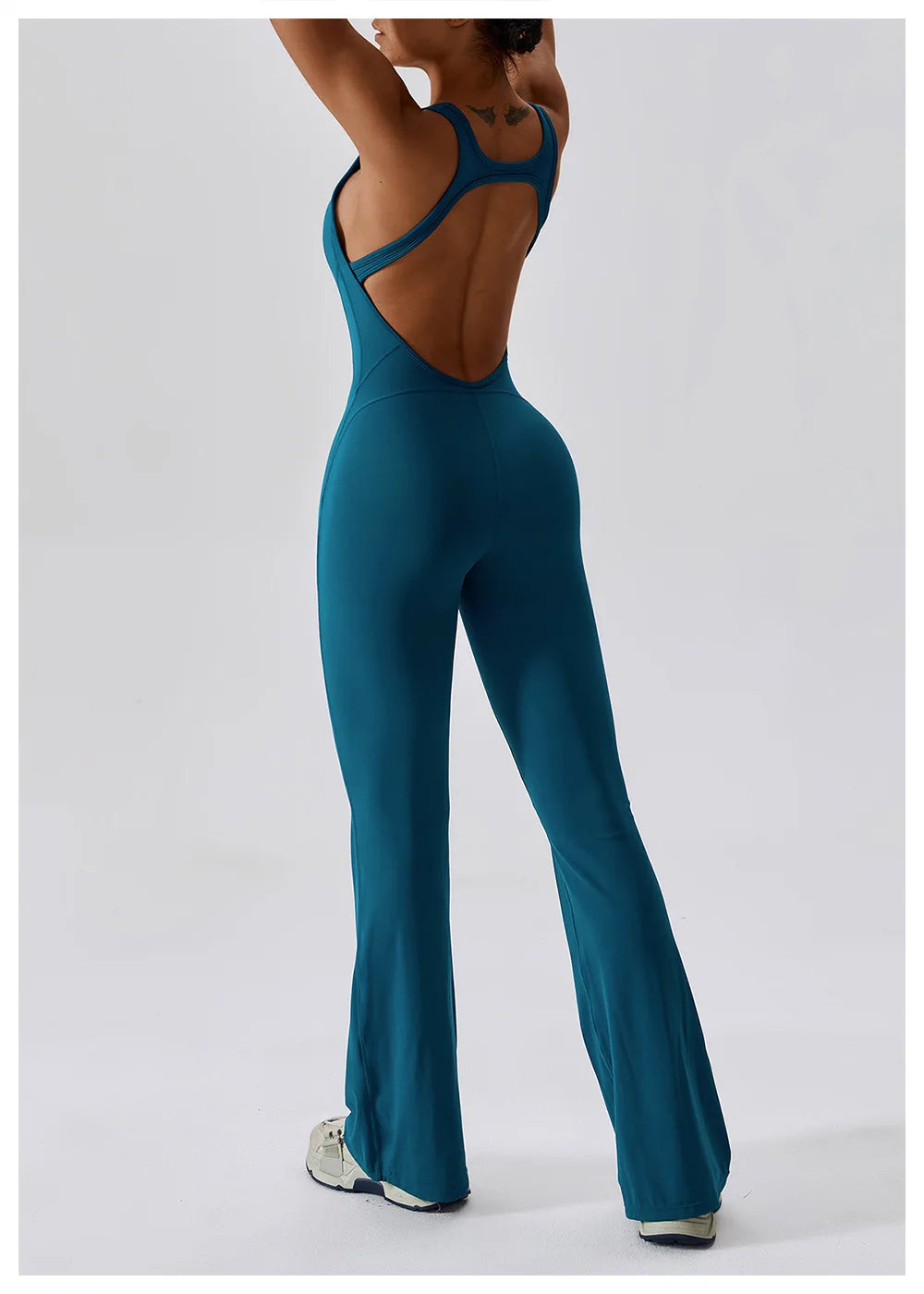 🧘 One-Piece Yoga Jumpsuit – Women’s Butt-Lifting Fitness Bodysuit