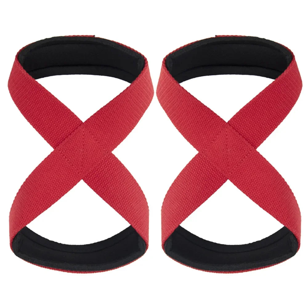 Figure 8 Lifting Straps – Padded Deadlift Wrist Wraps for Gym & Powerlifting