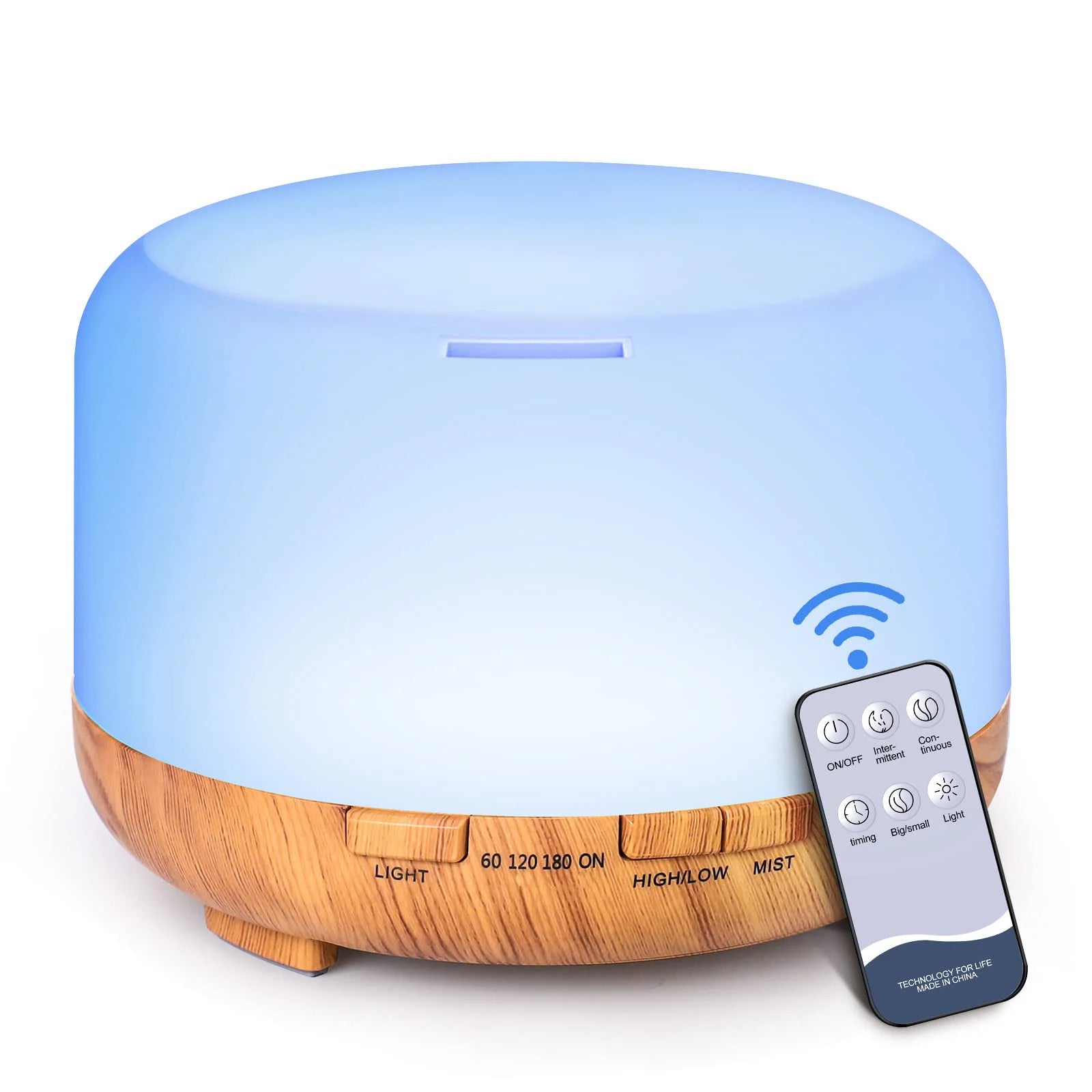 500ml Essential Oil Diffuser – Remote Control Aromatherapy Ultrasonic Humidifier for Home & Office