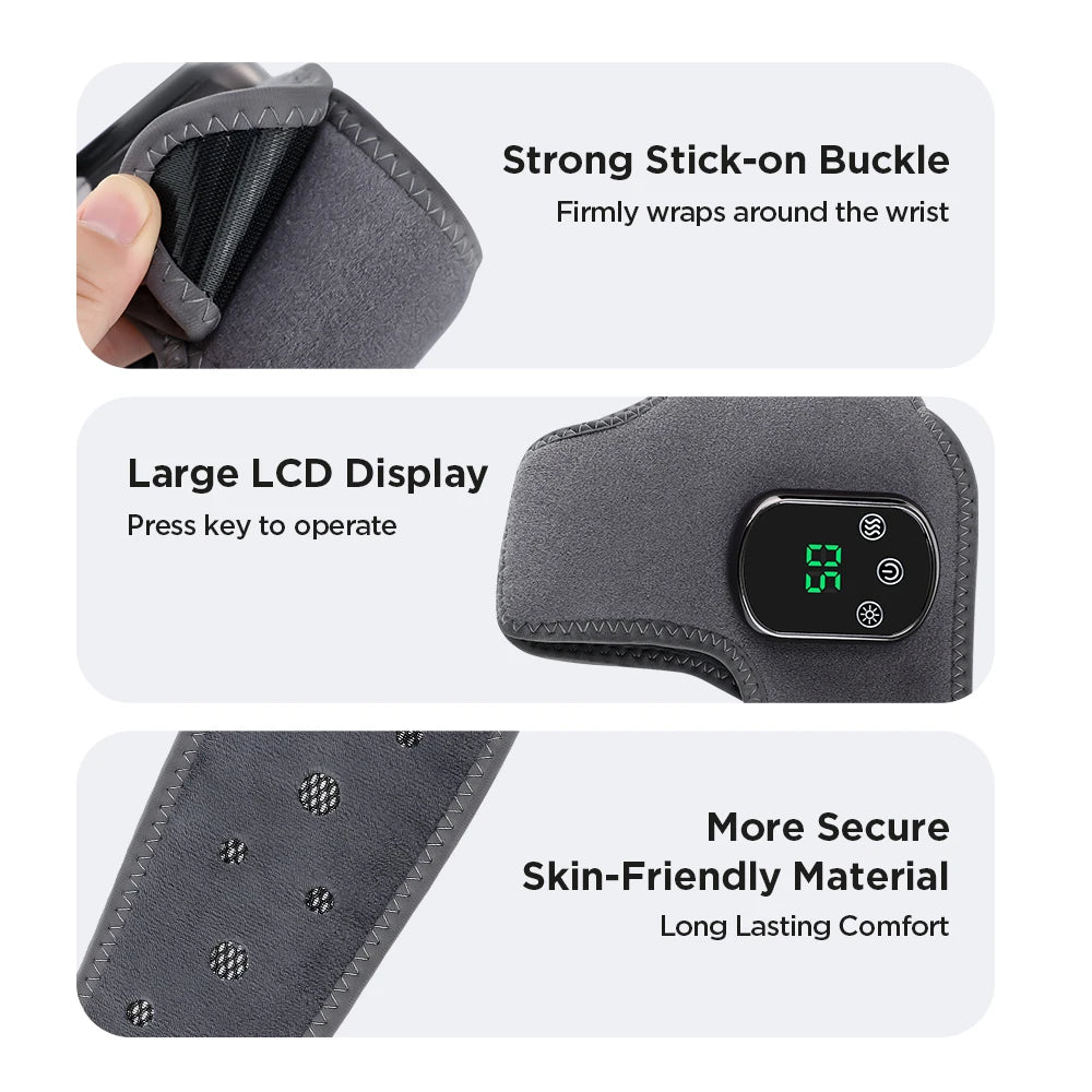 Electric Foot & Ankle Massager with Heat – Cordless Vibration Wrap for Pain Relief & Recovery