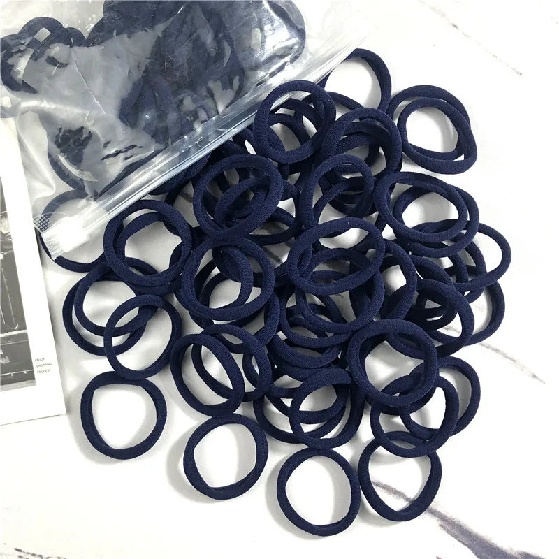 20/50PCS Hair Ties Set – Simple Elastic Rubber Bands for Women Girls Ponytails (4cm)