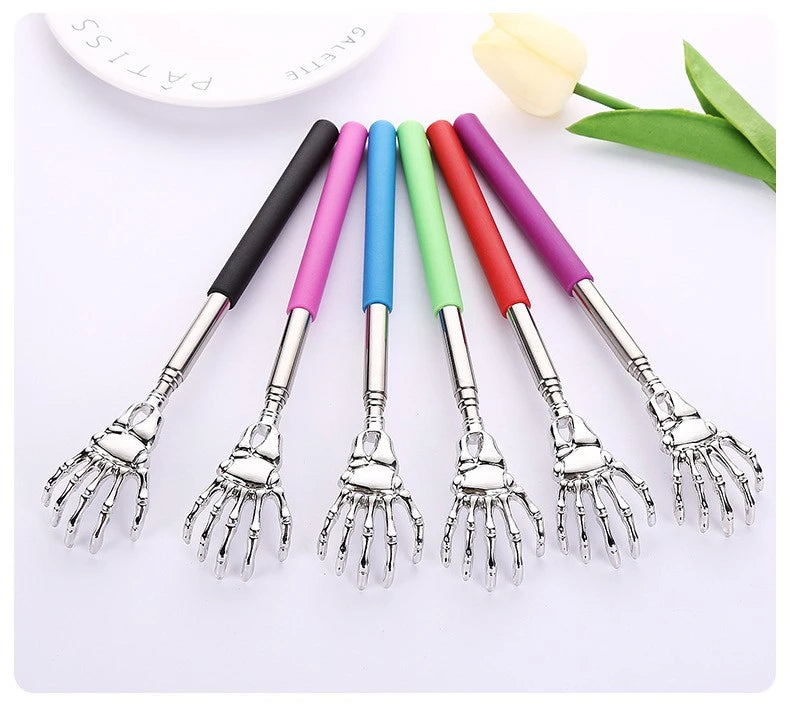 Telescopic Stainless Steel Back Scratcher – Extendable Claw Massage Tool
