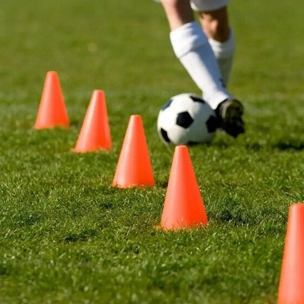 10PCS Soccer Training Marker Cones – Lightweight Football Practice Drill Cups