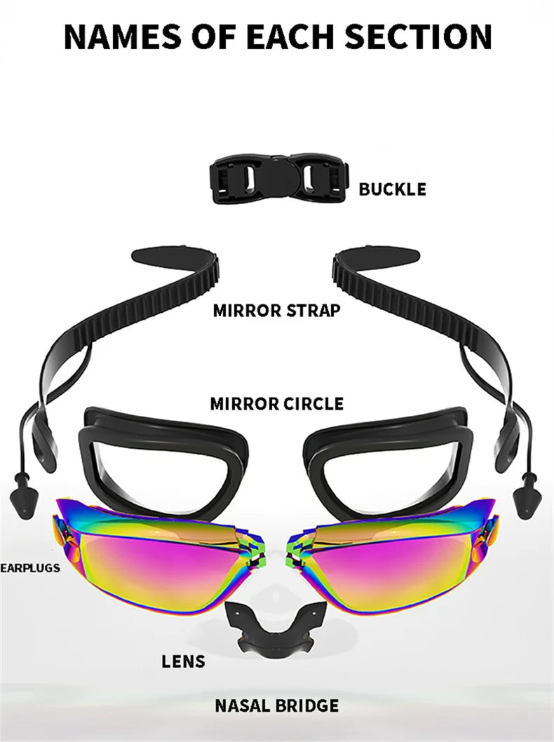 🥇 ARENA Pro Swim Goggles with Earplugs