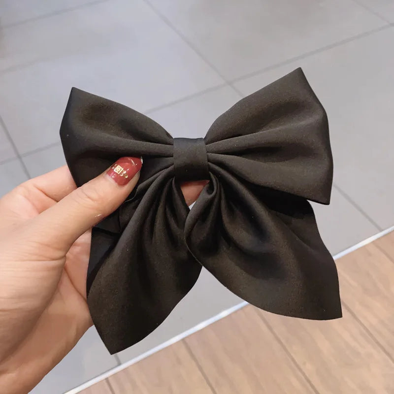 Satin Bow Hair Clips – Cute Butterfly Style Hairpins for Girls & Women, Elegant Hair Accessories