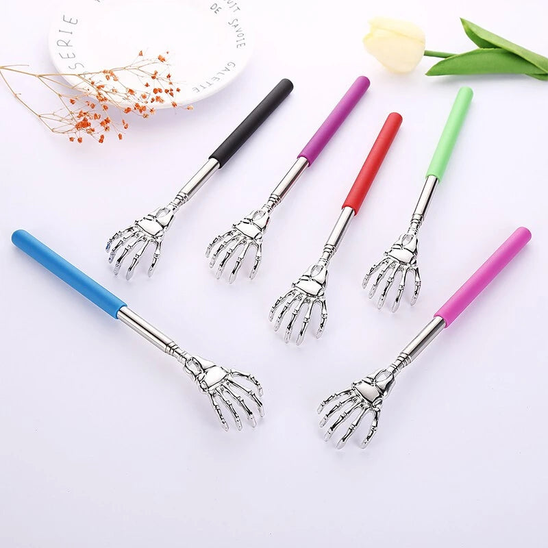 Telescopic Stainless Steel Back Scratcher – Extendable Claw Massage Tool