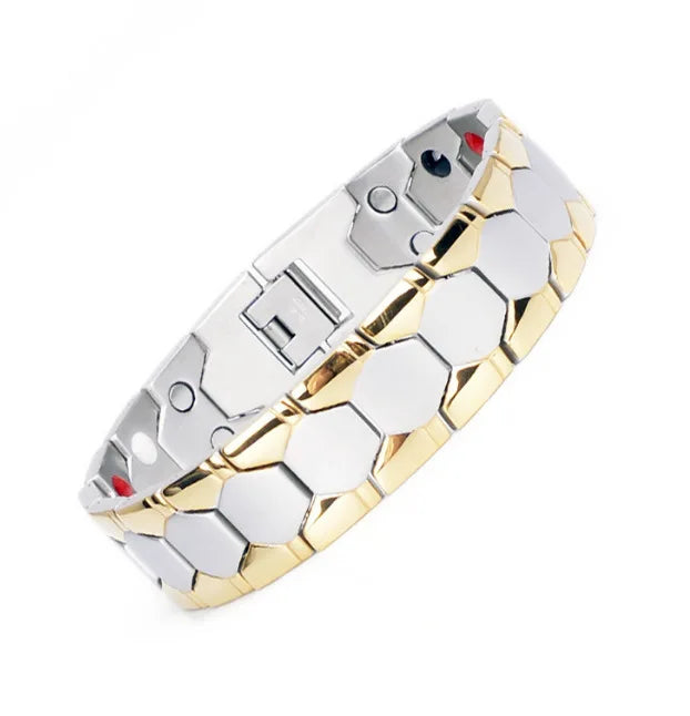 Men’s Magnetic Therapy Bracelet – Copper Healing Wristband for Arthritis Relief