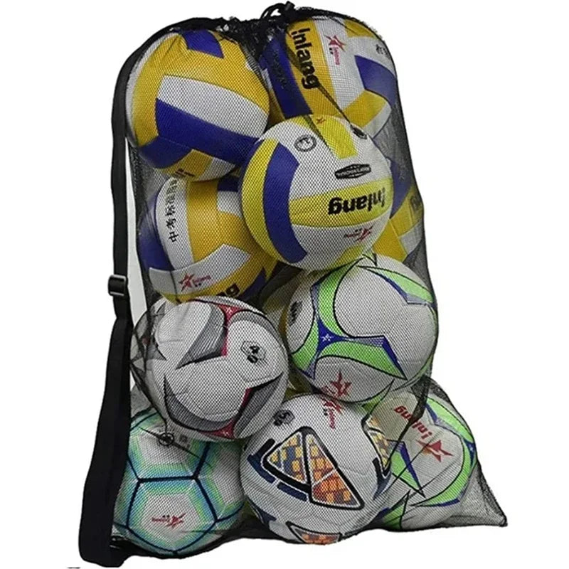 Mesh Ball Bag Backpack – Extra Large Football & Basketball Storage Net for Sports
