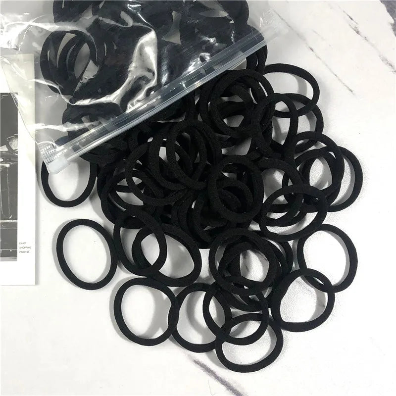 20/50PCS Hair Ties Set – Simple Elastic Rubber Bands for Women Girls Ponytails (4cm)