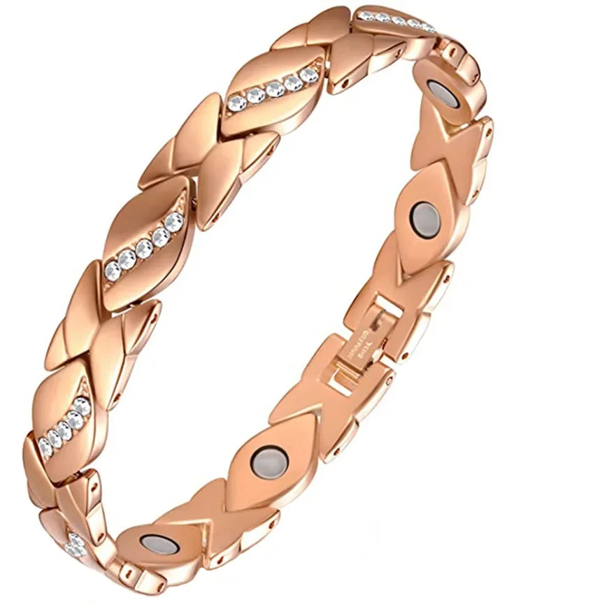 Men’s Pure Copper Magnetic Bracelet – Germanium Therapy Link Chain Arthritis Relief